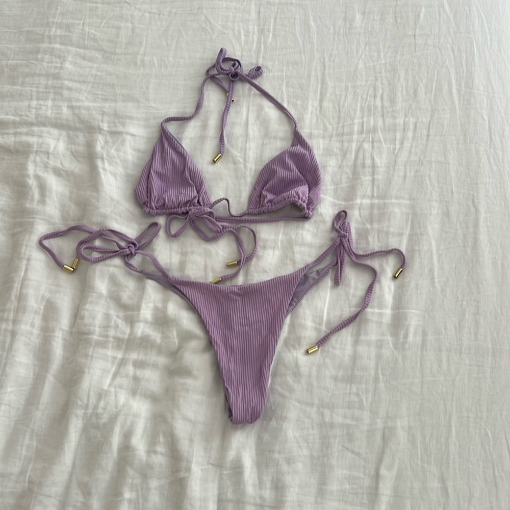 Monday Swimwear Lavender Bikini Set